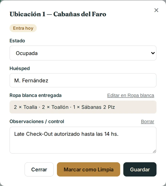 Ficha de una ubicación