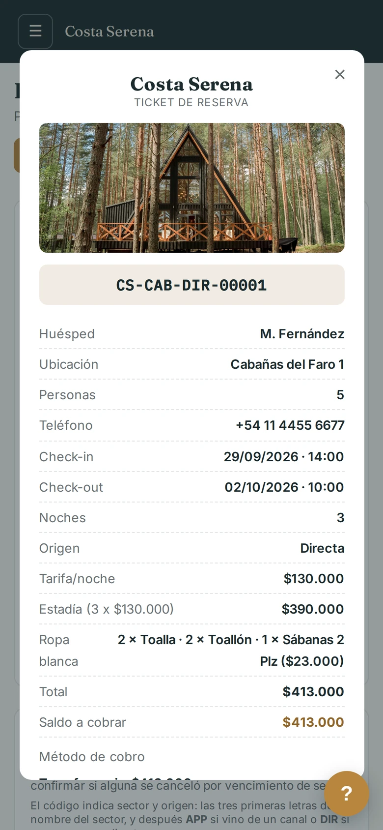 Ticket en el celular